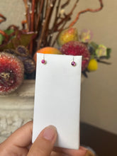 Load image into Gallery viewer, DS Ruby Bezel Set Studs
