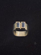 Load image into Gallery viewer, DS Sapphire Double Channel Gold Ring
