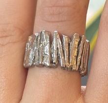 Load image into Gallery viewer, DS Sterling Silver Tree Bark Texture Band
