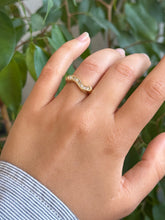 Load image into Gallery viewer, DS Diamond Wave Gold Wedding Band
