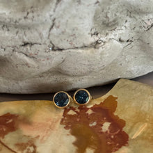Load image into Gallery viewer, DS London Blue Topaz Small Bezel Set Studs
