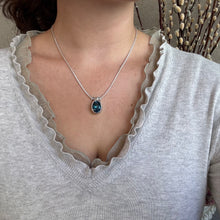 Load image into Gallery viewer, DS Swiss Blue Topaz Oval Pendant
