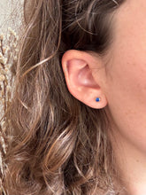 Load image into Gallery viewer, DS Ceylon Sapphire Bezel Set Studs
