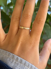 Load image into Gallery viewer, DS Burnished Set Diamonds Gold Band
