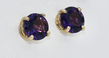 Load image into Gallery viewer, DS Amethyst Stud Earrings
