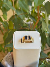 Load image into Gallery viewer, DS Sapphire Double Channel Gold Ring
