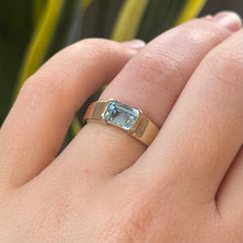 Load image into Gallery viewer, DS Aquamarine Partial Bezel Ring
