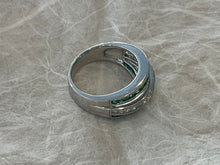 Load image into Gallery viewer, Emerald and diamond multi-channel band
