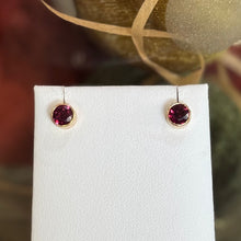 Load image into Gallery viewer, DS Garnet Bezel Studs

