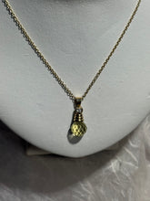 Load image into Gallery viewer, DS Lemon Lime Citrine Briolette Pendant 14k Yellow Gold Necklace
