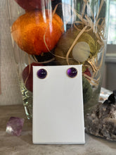 Load image into Gallery viewer, DS Large Amethyst Bezel Set Studs
