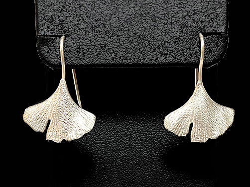 DS Ginkgo Earrings, Small - Sterling Silver