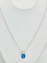 Load image into Gallery viewer, DS Swiss Blue Topaz Oval Pendant
