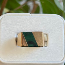 Load image into Gallery viewer, DS Malachite Inlay Gold Ring
