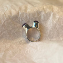 Load image into Gallery viewer, DS Sterling Silver Double Cab Amethyst Ring
