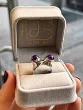 Load image into Gallery viewer, DS Sterling Silver Double Cab Amethyst Ring
