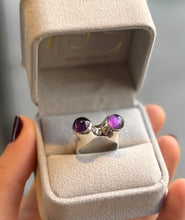 Load image into Gallery viewer, DS Sterling Silver Double Cab Amethyst Ring
