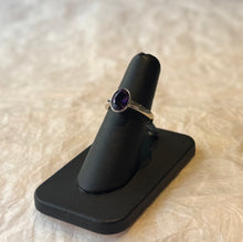 Load image into Gallery viewer, DS Oval Amesthyst Bezel Set Sterling Silver Ring
