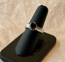 Load image into Gallery viewer, DS Garnet Bezel Textured Band
