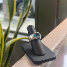 Load image into Gallery viewer, DS Sterling Silver Band with Swiss Blue Topaz
