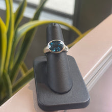 Load image into Gallery viewer, DS Solitaire London Blue Topaz Sterling Silver Ring
