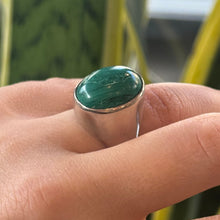 Load image into Gallery viewer, DS High Bezel Malachite Ring
