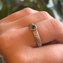 Load image into Gallery viewer, DS Solitaire Green Tourmaline Sterling Silver Ring
