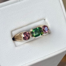 Load image into Gallery viewer, DS Pink and Green Tourmaline Ring
