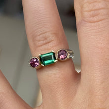 Load image into Gallery viewer, DS Pink and Green Tourmaline Ring
