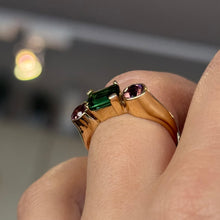 Load image into Gallery viewer, DS Pink and Green Tourmaline Ring
