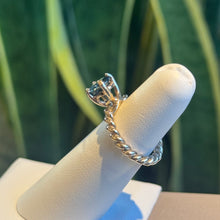 Load image into Gallery viewer, DS Prong Set London Blue Topaz Twist Band
