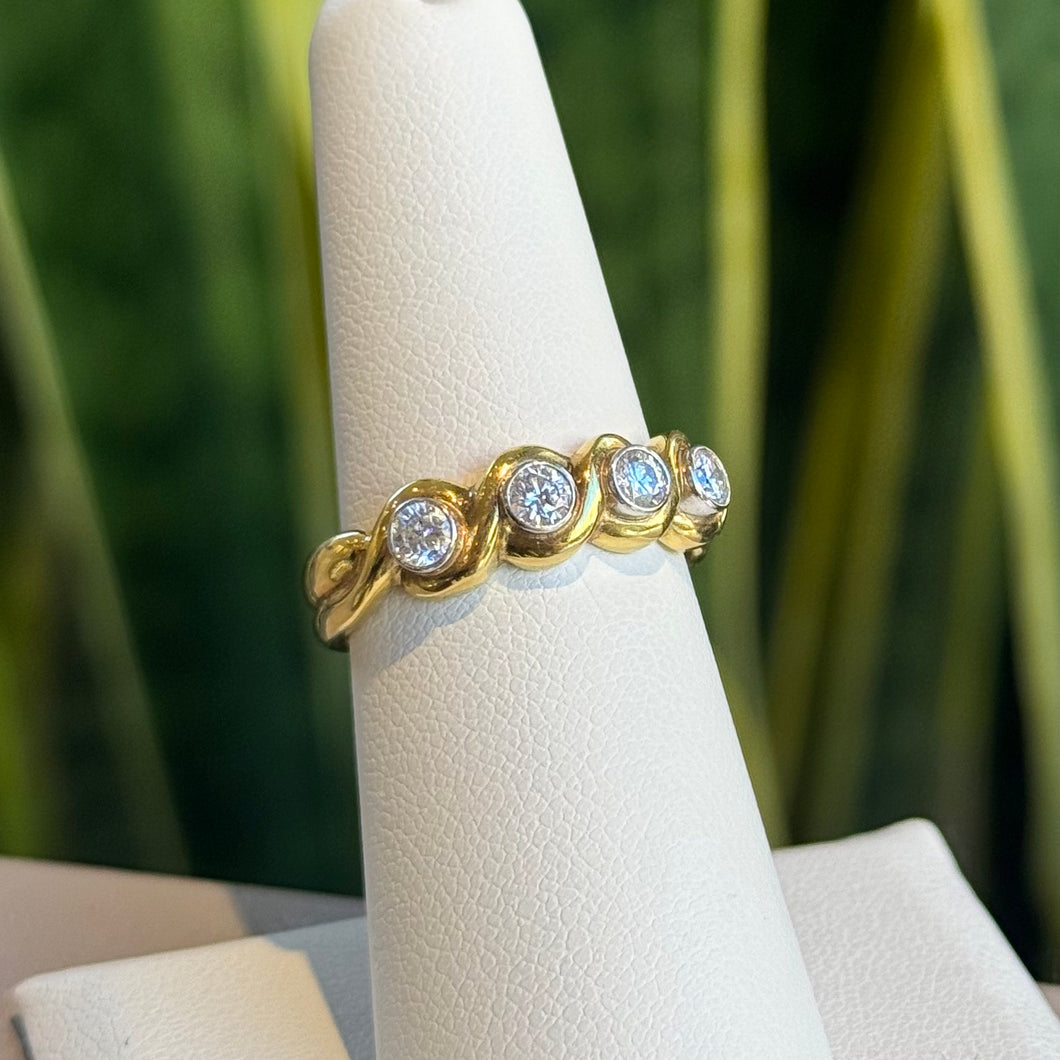 DS Diamond Wrapped Bezels Ring