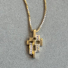 Load image into Gallery viewer, DS Bar and Diamond Geometric Pendant
