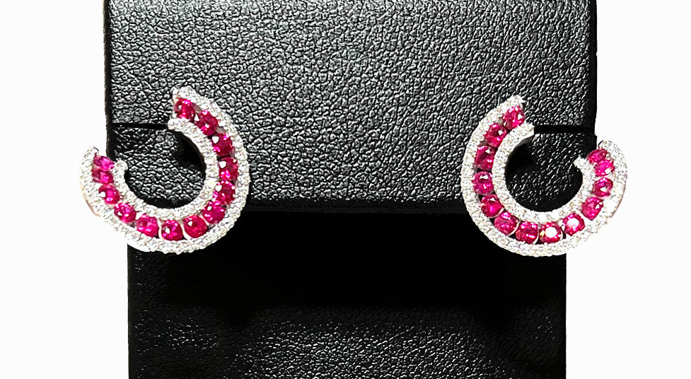 Ruby Swirl Earrings