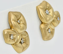 Load image into Gallery viewer, Floral Pillowy Diamond Earrings
