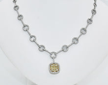 Load image into Gallery viewer, Yellow Diamond Cluster Necklace
