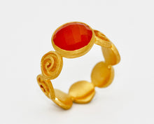 Load image into Gallery viewer, Carnelian Spiral Ring
