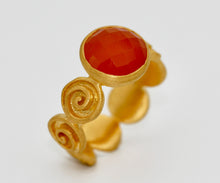 Load image into Gallery viewer, Carnelian Spiral Ring
