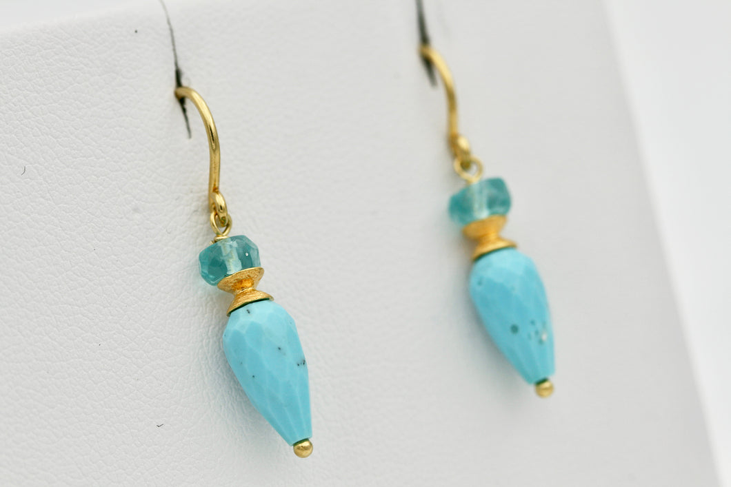 Turquoise and Apatite Drop
