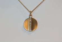 Load image into Gallery viewer, DS Circle &amp; diamond channel pendant
