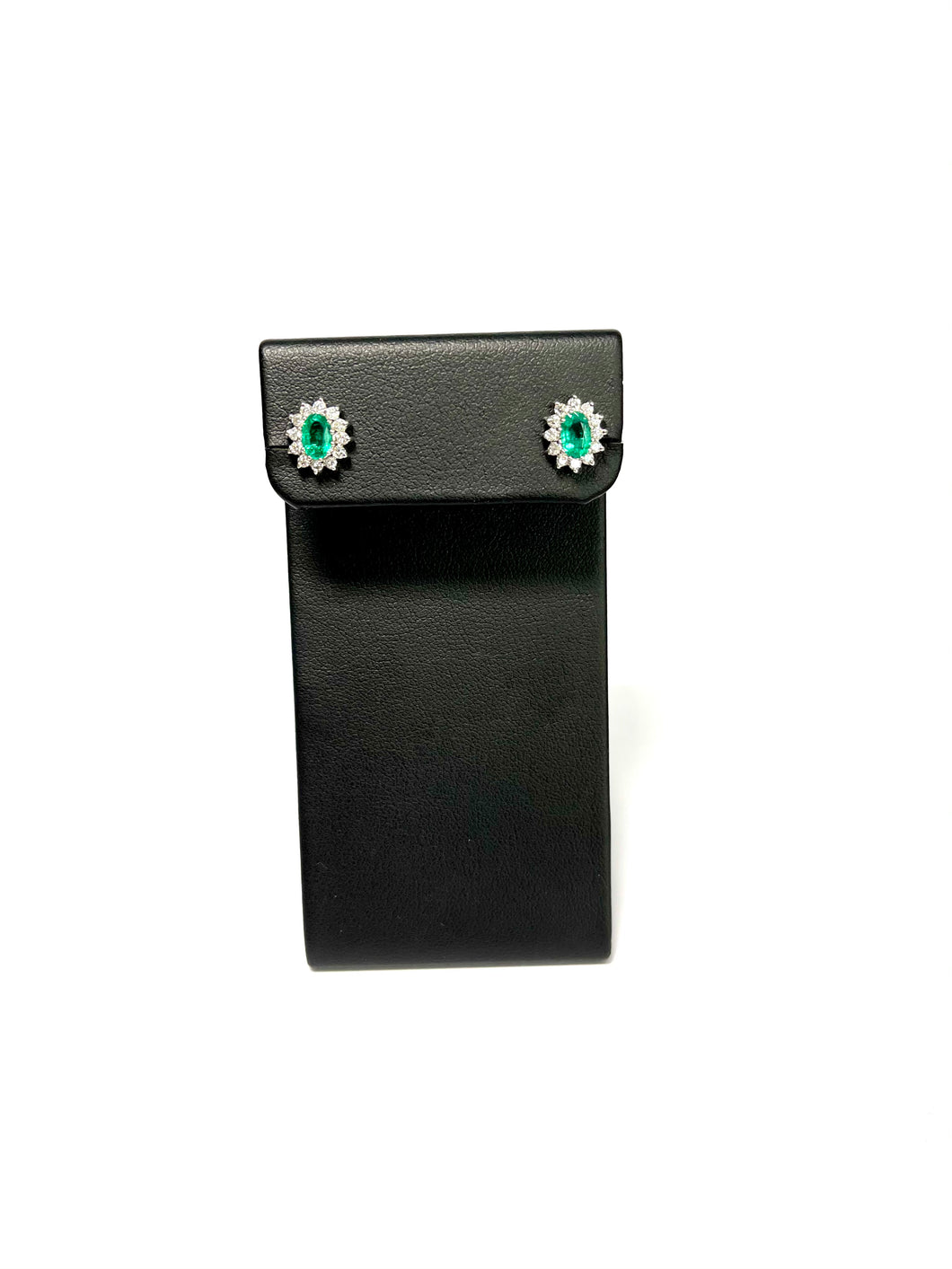 Emerald & diamond Stud Earrings